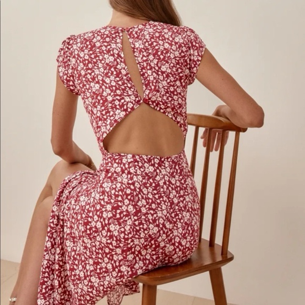 Reformation Gavin Dress | Red & White Floral